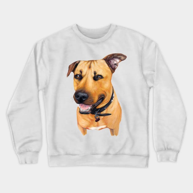 Kelpie Puppy drawing Crewneck Sweatshirt by Apatche